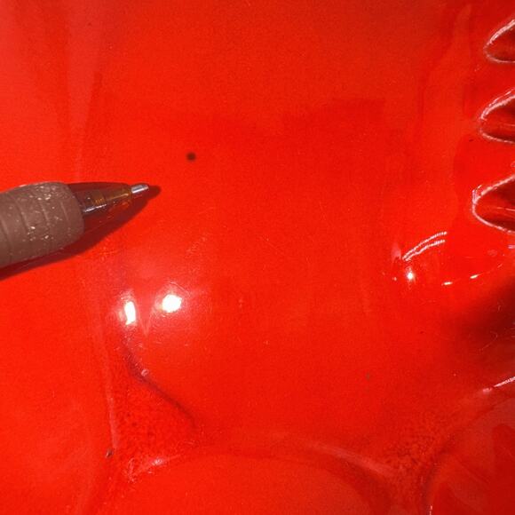 Ashtray Vintage Sequoia Ware 8005 Atomic Red MCM USA Pottery Unique 5-Slot - Picture 9 of 14